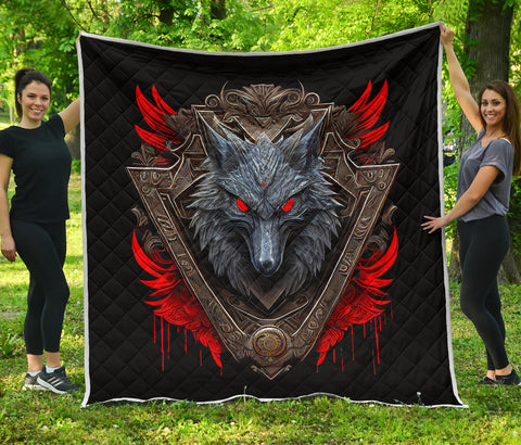Angry Wolf Quilt Twin Queen King Size 9