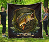 Large Mouth Bass Fishing Quilt Twin Queen King Size 80