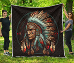 Indian Chief Warrior Quilt Twin Queen King Size 73