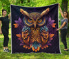 An Beautiful Owl Mandala Quilt Twin Queen King Size 8