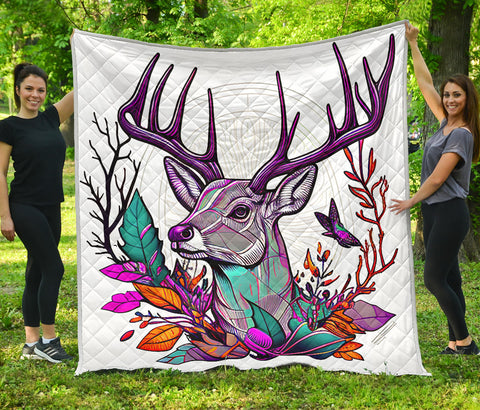 Deer Hunting Quilt Twin Queen King Size 26