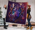 Deer Hunting Fantatic Quilt Twin Queen King Size 27