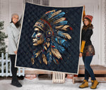Native American Chef Warrior Quilt Twin Queen King Size 89