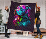 Pitbull Vector Quilt Twin Queen King Size 121