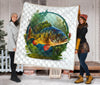 Peacock Bass Swim In Water Quilt Twin Queen King Size 111