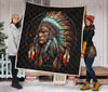 Indian Chief Warrior Quilt Twin Queen King Size 73