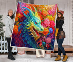 Dragon In Final Fantasy Quilt Twin Queen King Size 100