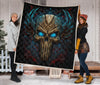 Skull Art Quilt Twin Queen King Size 130