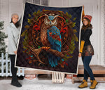 Owl On Tree Quilt Twin Queen King Size 106