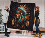 Native American Chef Warrior Quilt Twin Queen King Size 87