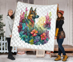 German Shepherd Dog Quilt Twin Queen King Size 66