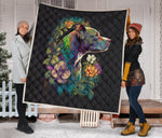 Pitbull Flower Quilt Twin Queen King Size 118