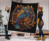 Owl Mandala Quilt Twin Queen King Size 105