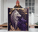 Black And White Wolf Quilt Twin Queen King Size 17