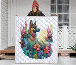 German Shepherd Dog Quilt Twin Queen King Size 66