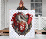 Dragon 3D Quilt Twin Queen King Size 42