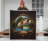 Large Mouth Bass Fishing Quilt Twin Queen King Size 78