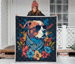 Pitbull Cartoon Quilt Twin Queen King Size 115