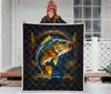 Peacock Bass Fishing Quilt Twin Queen King Size 109