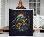 Peacock Bass Fishing Quilt Twin Queen King Size 110