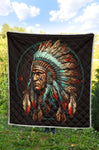 Indian Chief Warrior Quilt Twin Queen King Size 73