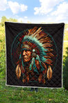 Native American Chef Warrior Quilt Twin Queen King Size 87