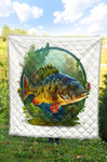 Peacock Bass Swim In Water Quilt Twin Queen King Size 111