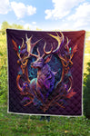 Deer Hunting Fantatic Quilt Twin Queen King Size 27