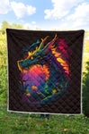 Dragon Colorful Quilt Twin Queen King Size 50