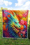 Dragon In Final Fantasy Quilt Twin Queen King Size 100