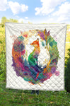 Fox Colorful Quilt Twin Queen King Size 61