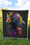 Pitbull Colorful Quilt Twin Queen King Size 117