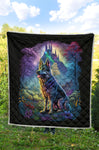 German Shepherd Colorful Quilt Twin Queen King Size 62