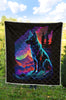 German Shepherd Colorful Quilt Twin Queen King Size 65