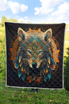 Native American Wolf 3D Quilt Twin Queen King Size 93