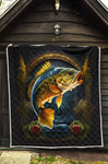 Peacock Bass Fishing Quilt Twin Queen King Size 109