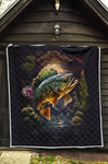 Peacock Bass Fishing Quilt Twin Queen King Size 110