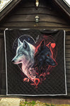 Love Heart Wolfs Quilt Twin Queen King Size 85