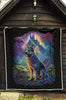 German Shepherd Colorful Quilt Twin Queen King Size 62