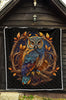 Owl Mandala Quilt Twin Queen King Size 105