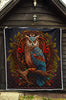 Owl On Tree Quilt Twin Queen King Size 106