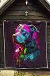 Pitbull Vector Quilt Twin Queen King Size 121