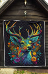 Deer Hunting With Full Horn Quilt Twin Queen King Size 99