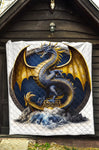 Dragon On Anchor Quilt Twin Queen King Size 52