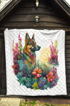 German Shepherd Dog Quilt Twin Queen King Size 66