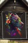 Pitbull Colorful Quilt Twin Queen King Size 117