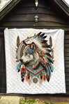 Native Wolf Quilt Twin Queen King Size 97