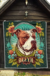 Pitbull Cartoon Quilt Twin Queen King Size 116