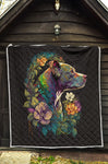 Pitbull Flower Quilt Twin Queen King Size 118