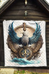 Eagle Us Navy Quilt Twin Queen King Size 59